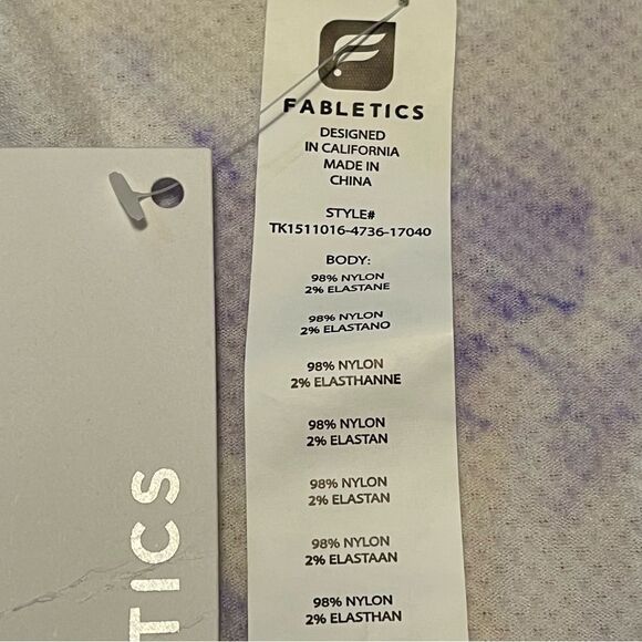 Fabletics Oula Tank Purple Blue Seamless Chafe Resistant Ultra Light M 8 NWT - Picture 10 of 15